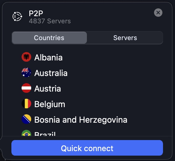 nordvpn p2p
