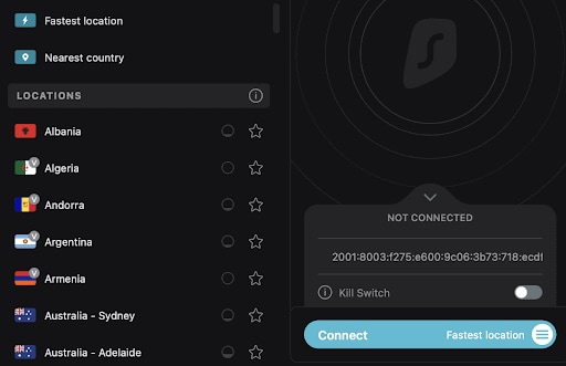 surfshark-server-list
